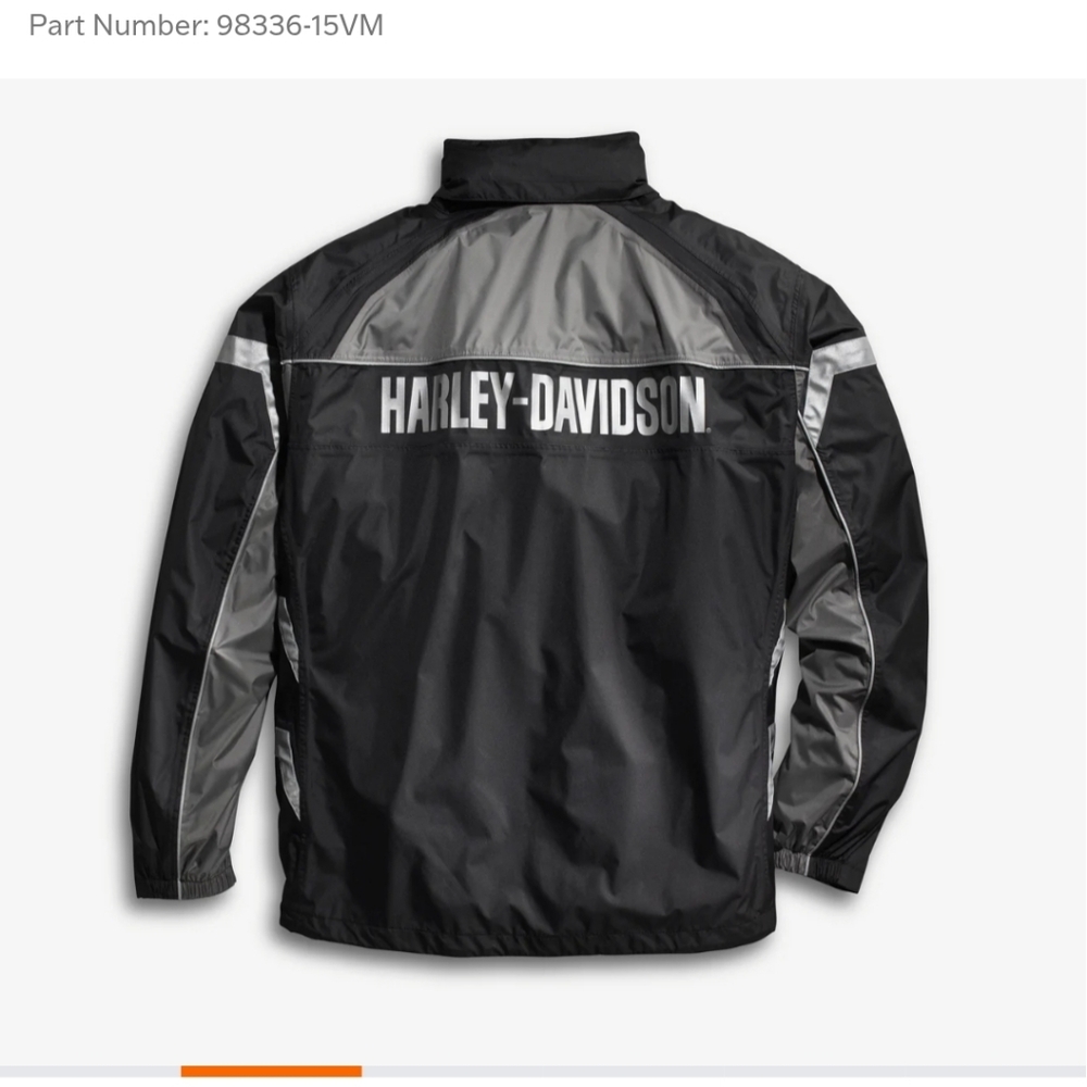 Harley-Davidson Black and Gray Men's Rainsuit